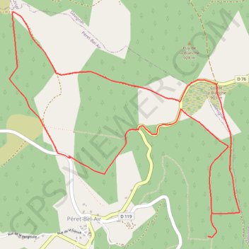 Les Rochers de Chaveroche - Péret-Bel-Air - Pays d'Égletons GPS track, route, trail