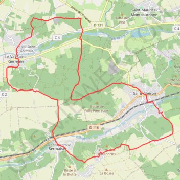 Marchez en rond à Saint-Chéron (91) GPS track, route, trail