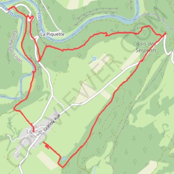 Randonnée Lizine GPS track, route, trail