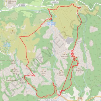 Colombieres GPS track, route, trail