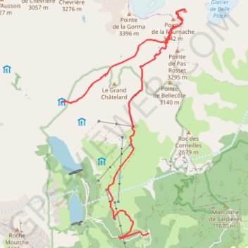 Dent Parrachée GPS track, route, trail
