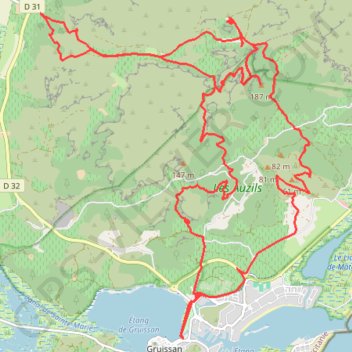 Gruissan - la clape GPS track, route, trail