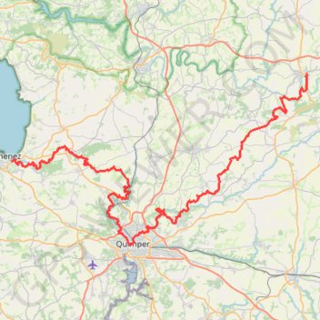 GR38 De Douarnenez à Châteauneuf-du-Faou (Finistère) GPS track, route, trail
