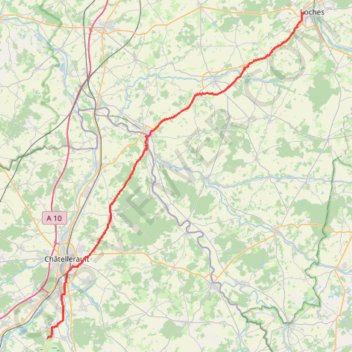 Itinéraire de 4 Rue des Prébendes, Loches à Le refuge du Pinail, Le Bas Village, Vouneuil-sur-Vienne GPS track, route, trail