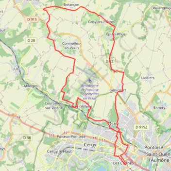 Cergy Marines GPS track, route, trail