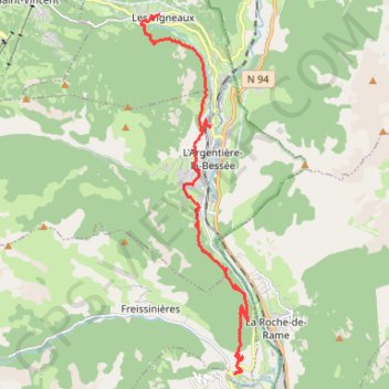 Les Vigneaux-Pallon (Sentier vers Saint-Jacques-de-Compostelle) GPS track, route, trail