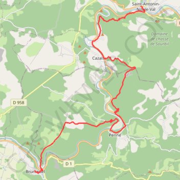 BRUNIQUEL - SAINT ANTONIN GPS track, route, trail