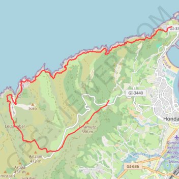Jaizkibel - Du Cap du Figuier à Guadalupeko GPS track, route, trail