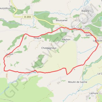 Sancy - Vallon - Secteur Picherande GPS track, route, trail