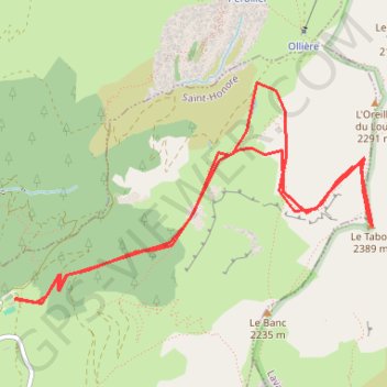 Le Tabor en Matheysine GPS track, route, trail