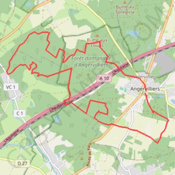 Angervilliers - Labate GPS track, route, trail