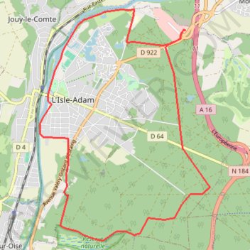 ISLE ADAM GPS track, route, trail
