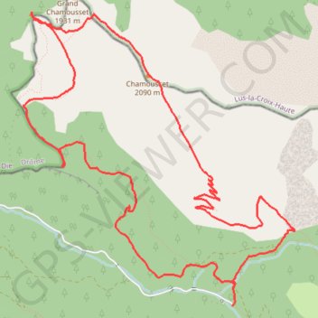 Lus Chamousset GPS track, route, trail