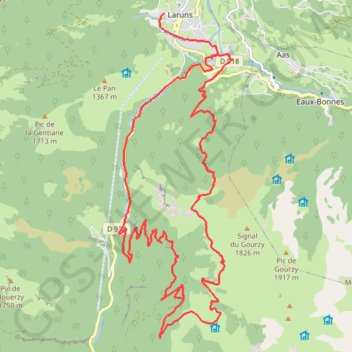 Laruns-Cambeilh-gourzy GPS track, route, trail