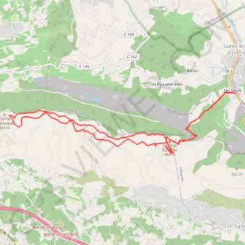 LES GRES D'EVENOS - LE GROS CERVEAU GPS track, route, trail