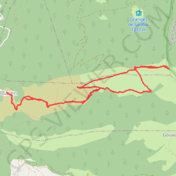 Luchon Baren cabanne de la Plagnette Mail de la Pique GPS track, route, trail