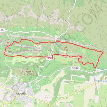 Le Destet - Mouriès GPS track, route, trail