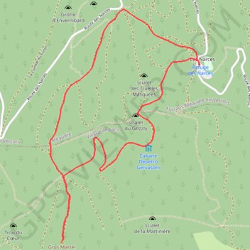 Le Gros Martel - Méaudre GPS track, route, trail