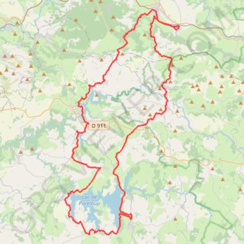Lacs du Lévézou GPS track, route, trail