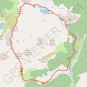 Pic Rouge de Bassiès GPS track, route, trail