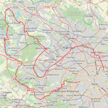 Boucle Avenue Verte - Courdimanche - Versailles GPS track, route, trail