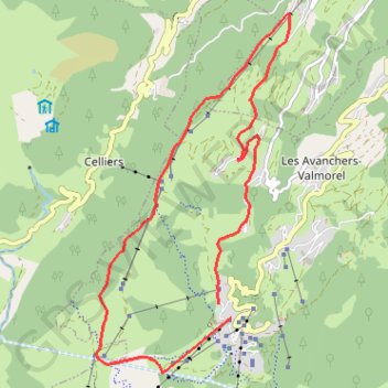 Valmorel - Chantemerle GPS track, route, trail