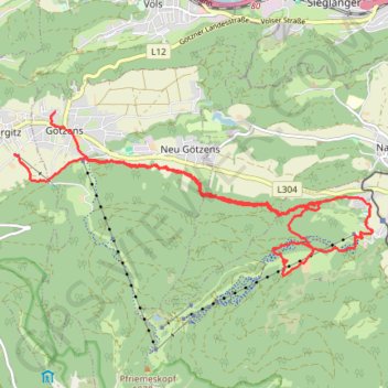 Götzens - Nockhof GPS track, route, trail