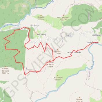 Le plan d'anelle GPS track, route, trail