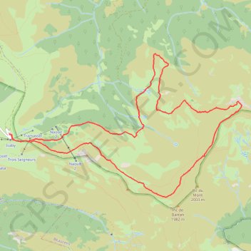 Crête de Penas de Barran - Hautacam GPS track, route, trail