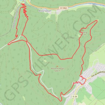 Sur les hauteurs d'Oberbronn GPS track, route, trail