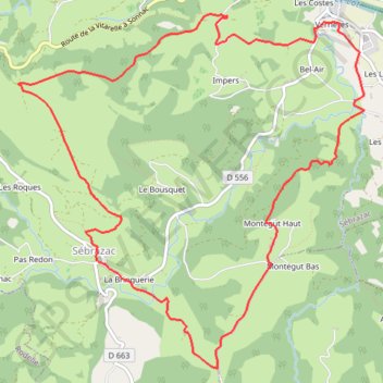 Le Causse de Sébrazac GPS track, route, trail