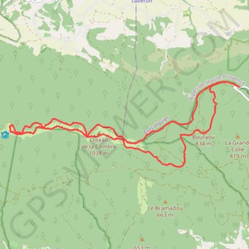 Sur les crêtes du Grand Luberon GPS track, route, trail