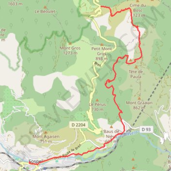 Vallon de Basséra GPS track, route, trail