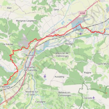 Cazères - Saint Martory GPS track, route, trail