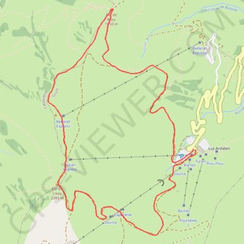 Les Hauts d'AULIAN (LUZ ARDIDEN) GPS track, route, trail