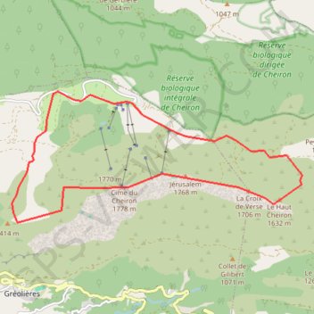 Cime du Cheiron - Jérusalem GPS track, route, trail