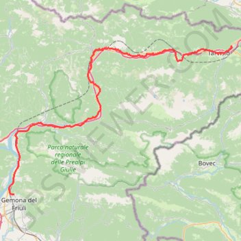 Gemona del Friuli Tarvisio GPS track, route, trail