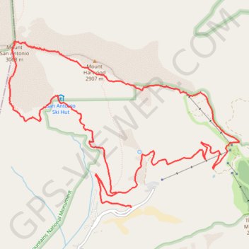 Mount Baldy (or Mount San Antonio) Loop GPS track, route, trail