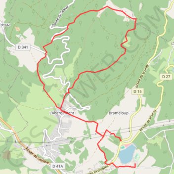 Droniere - iselet -10 km GPS track, route, trail
