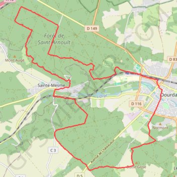 Rando Forêt de Dourdan GPS track, route, trail