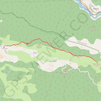 BRUNE : Randonnée 2 : Mont Brune en aller-retour depuis Ascros [ https://www.toujoursplushaut06.fr/Description/Mont-Brune ] GPS track, route, trail