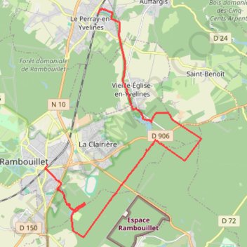 6K -20km- Les trois étangs vers Rambouillet GPS track, route, trail