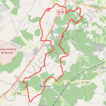Bédenac 32 km 2014-09-21 GPS track, route, trail