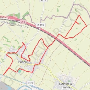 Vinneuf GPS track, route, trail