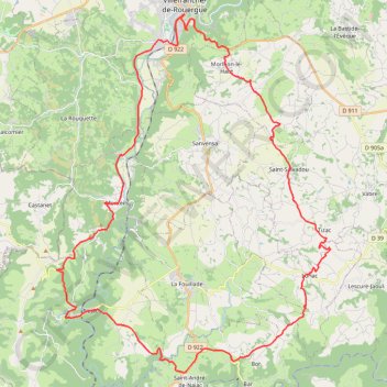 Savoureuse balade au pays des bastides du Rouergue - Villefranche-de-Rouergue GPS track, route, trail
