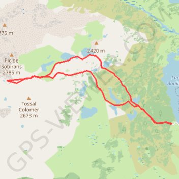 Le Carlit depuis les Bouillouses GPS track, route, trail