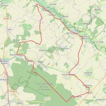 Les Vieux Chênes - Crécy-en-Ponthieu GPS track, route, trail