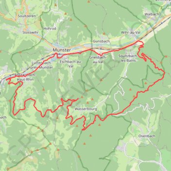 Circuit des Vallons - Munster GPS track, route, trail