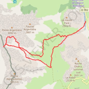 Le Col du Goléon depuis les Charmettes GPS track, route, trail