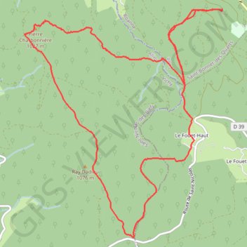 Balade à la Pierre Charbonnière - Bécajat GPS track, route, trail